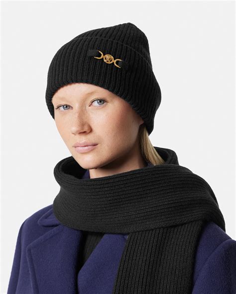 versace medusa knit beanie|Versace: Black Medusa '95 Beanie .